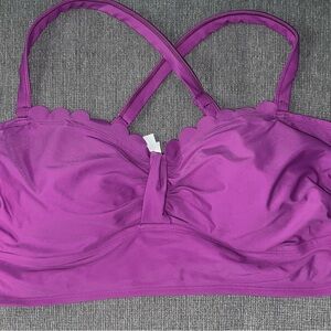 Torrid Fuchsia Scalloped Bikini Top - Ariel Inspired